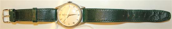 Omega Air Ministry RAF Pilots wristwatch, Arabic dial & leather strap, the back inscribed AM GB/159, A 323 3